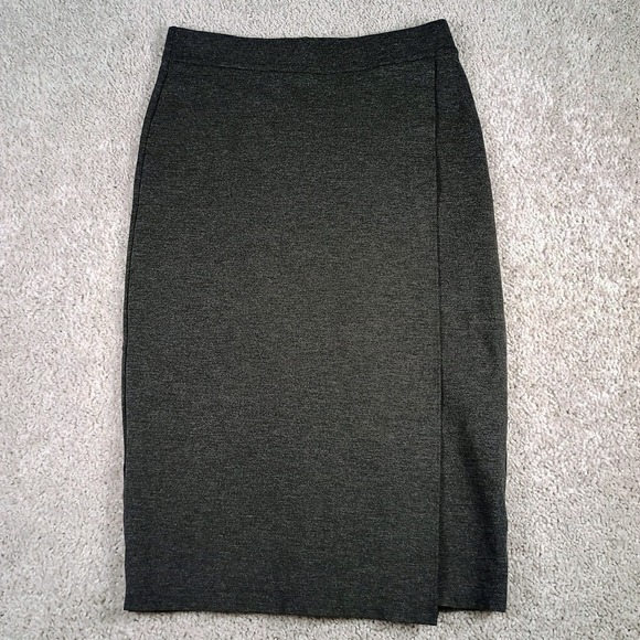 Liz Claiborne Dresses & Skirts - Liz Claiborne Gray Knit Pencil Midi Skirt Size S Office Career Minimalist Chic